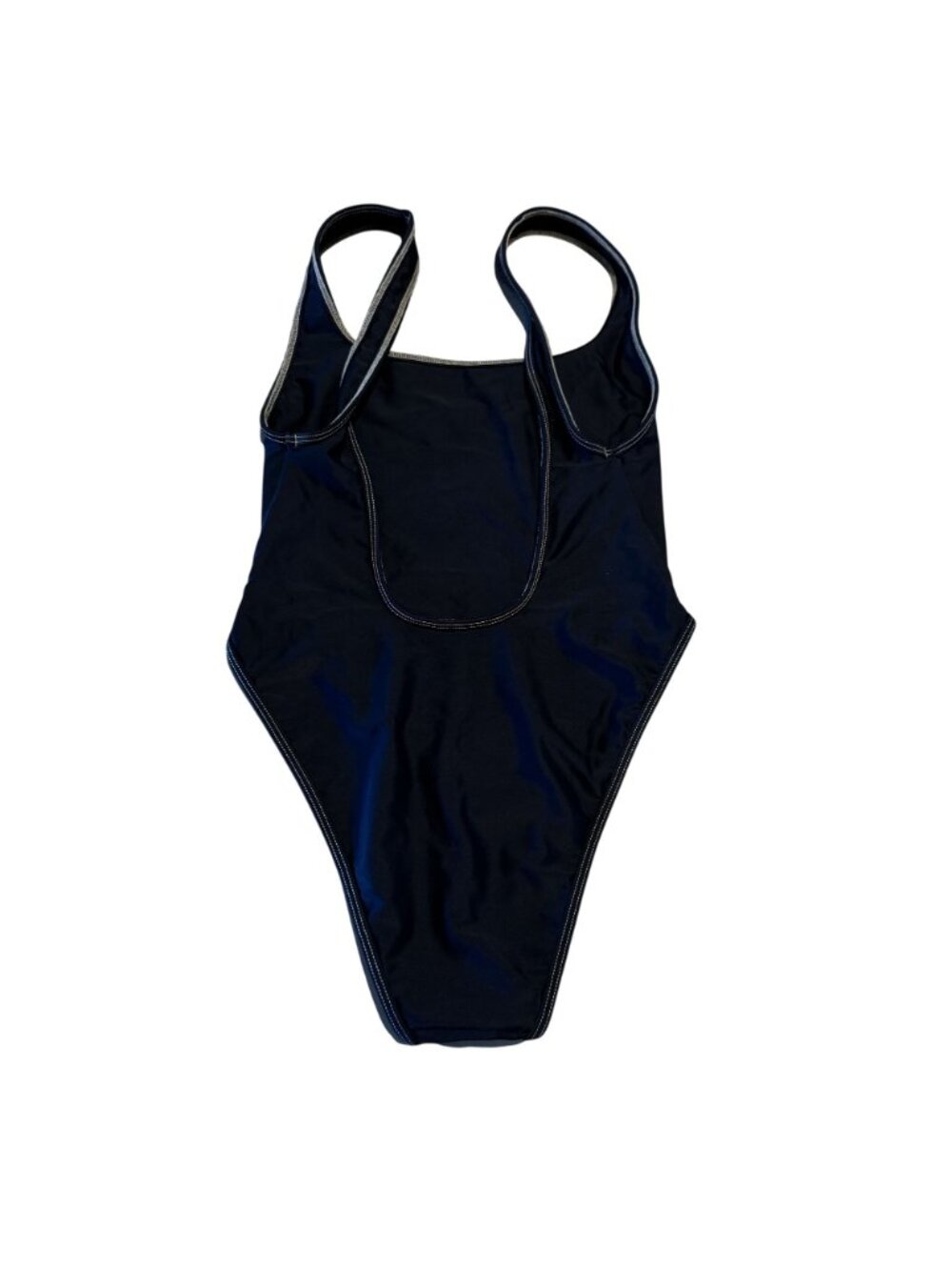 Dipped in Blue Black Low Scoop Back One Piece Swimsuit Women's Size Small S - Picture 2 of 6
